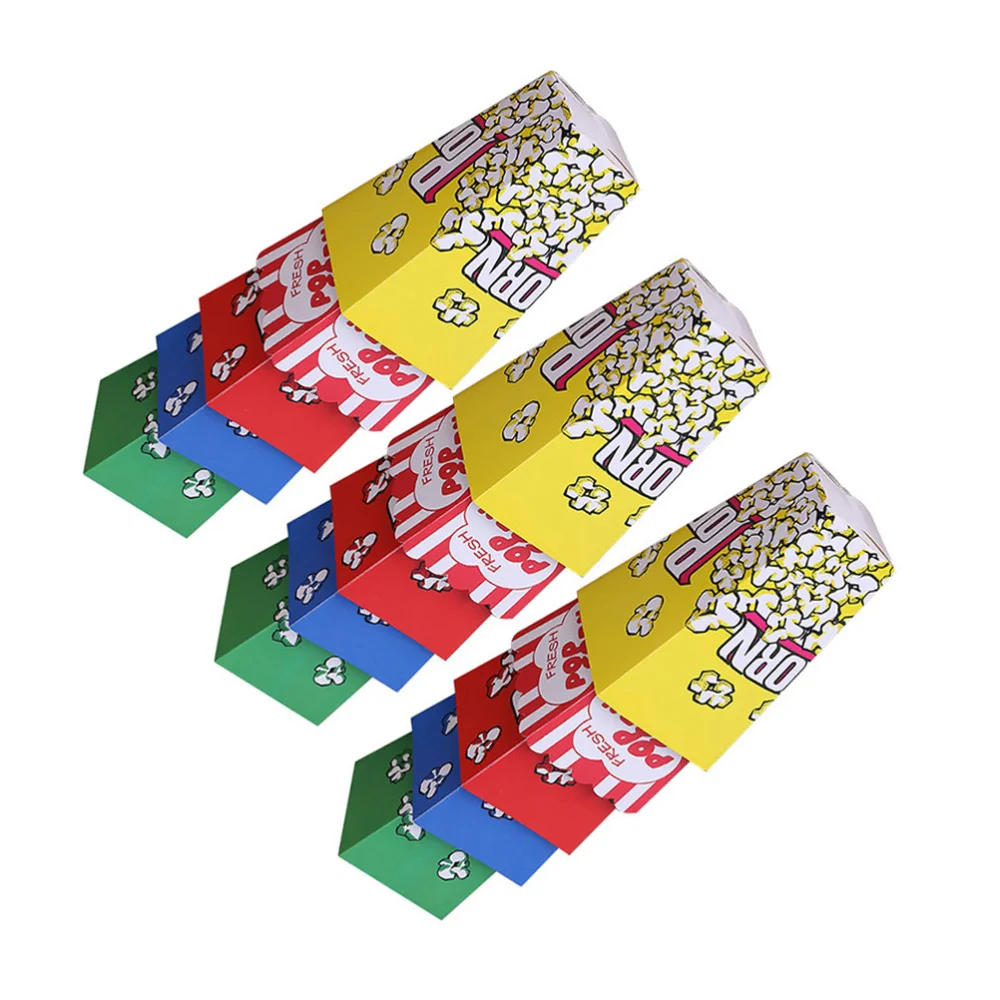 

1 Set 100Pcs Disposable Folding Popcorn Boxes Packing Boxes (Random Color)