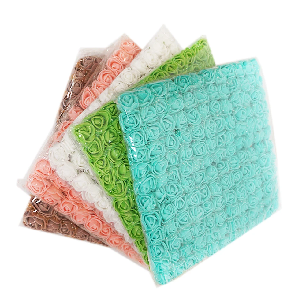 144 шт. искусственные цветы из пенопласта для дома свадьбы автомобиля украшения