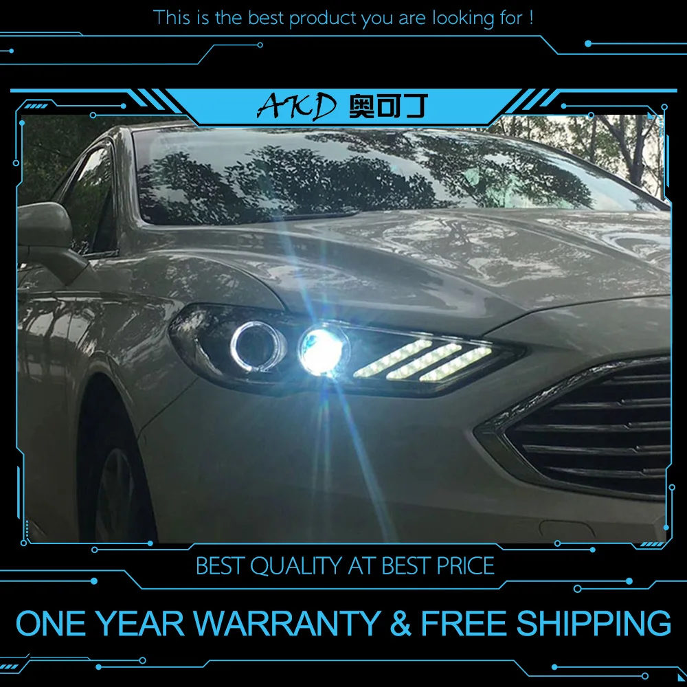 

Стайлинг автомобиля фары для Ford Mondeo светодиодный ные фары 2017 головная лампа DRL фотообъектив автомобильные аксессуары