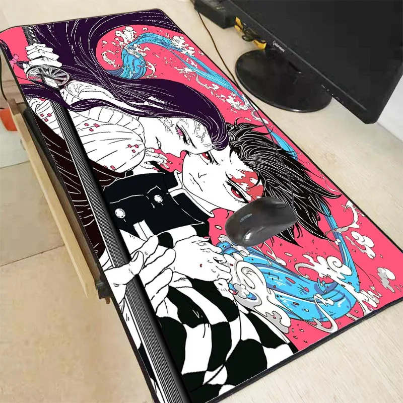 XGZ аниме демон убийца Kimetsu No Yaiba большой игровой коврик для мыши с закругленными