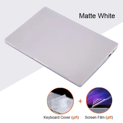 Чехол для Xiaomi Mi Book Air 12,5 13,3, супер светильник, Жесткий Чехол для ноутбука funda Xiaomi Mi Air 12 13, чехол для клавиатуры+ пленка - Цвет: Matte white
