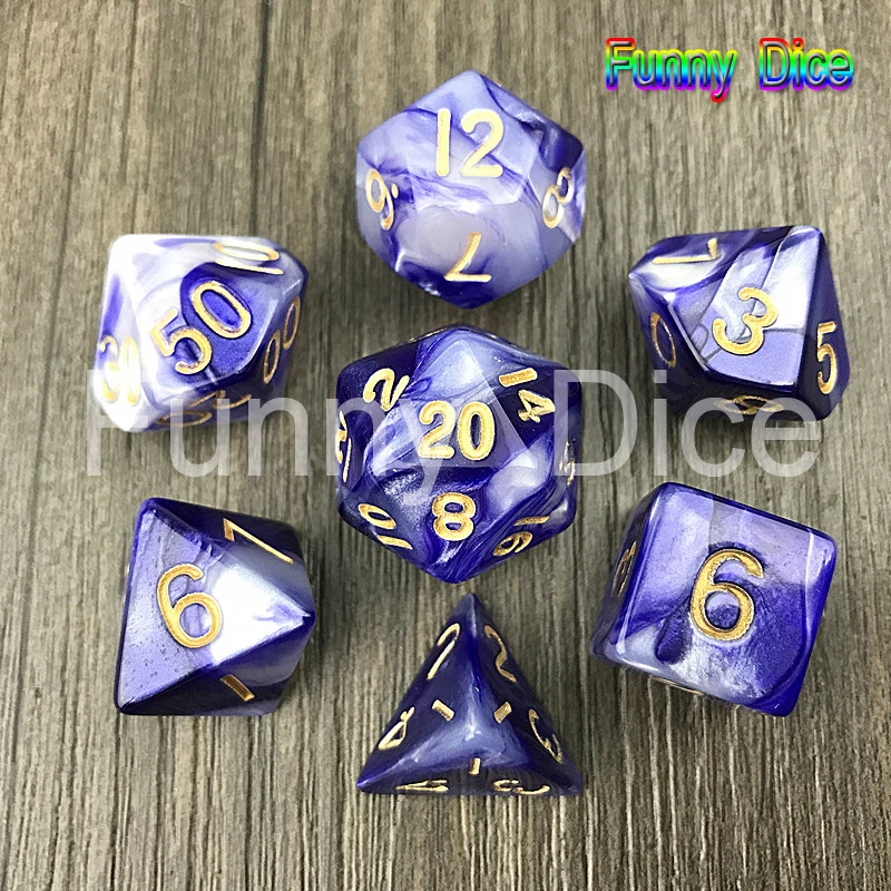 Совершенно новый высококачественный набор игральных костей 2 цветов с эффектом