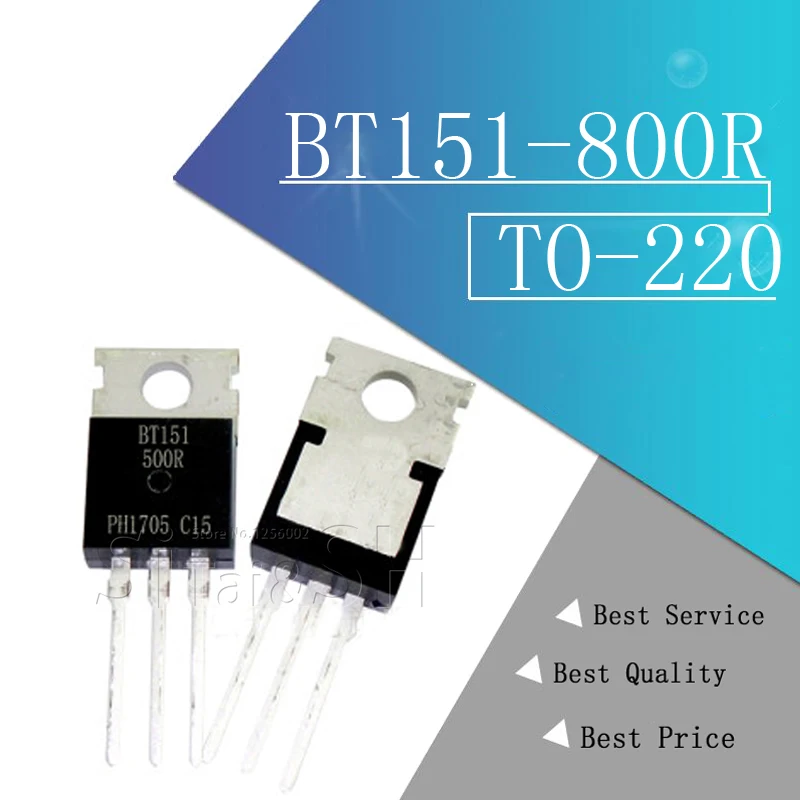 10 шт./лот BT151-800R SCR 12A800V BT151 TO-220 Оригинал аутентичный | Электронные компоненты и