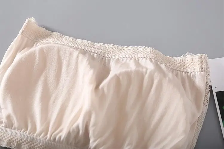 1 шт. 100% шелк тутового шелкопряда Кружева съемный Мягкий Бюстгальтер бандо без