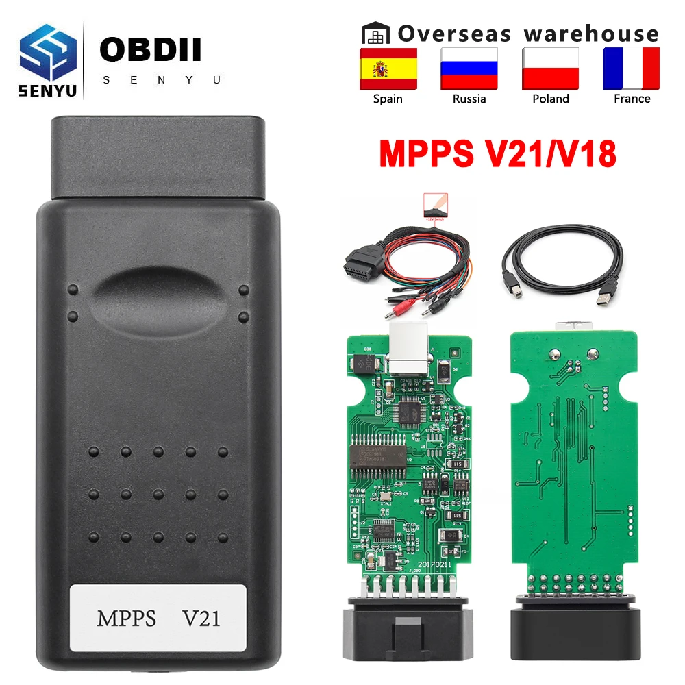 Инструмент для считывания Авто ECU Mpps V21 V13 V16 V18, подключение к автомобил