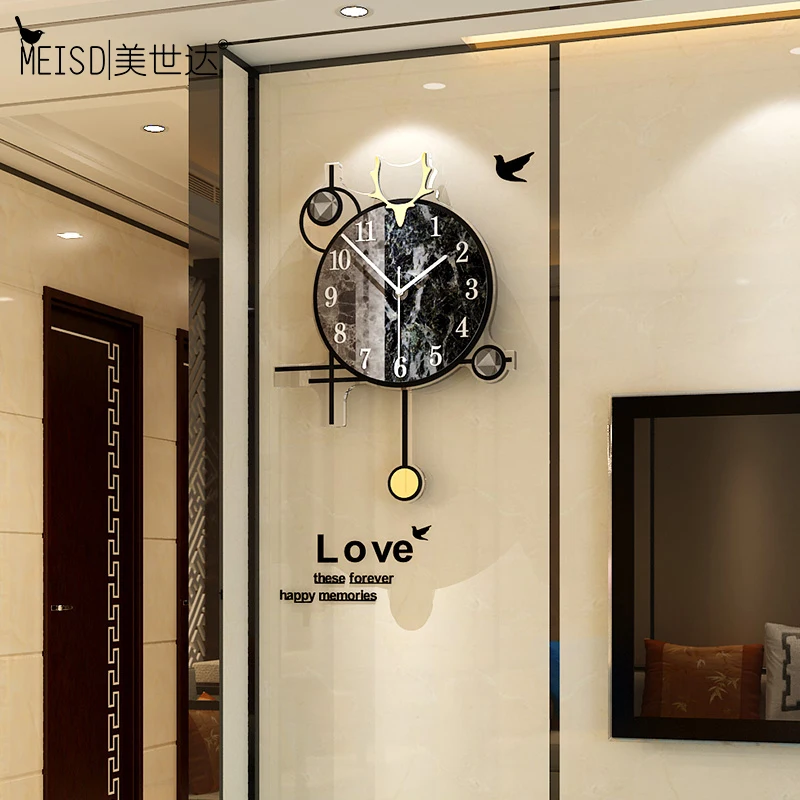 MEISD 2020 антикварные часы большие маятниковые Креативный домашний декор настенное