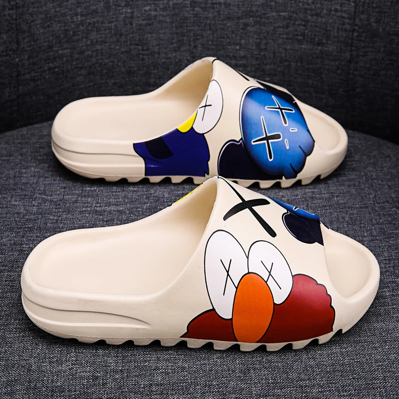 

Summer Children's Yeez Slides Slip On Breathable Cool Beach Sandals Lightweight Fish Mouth Boys & Girls Bone Slippers Size 31-36