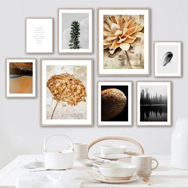 Hyacint цветок елка озеро облако фотокартина на холсте скандинавские постеры и