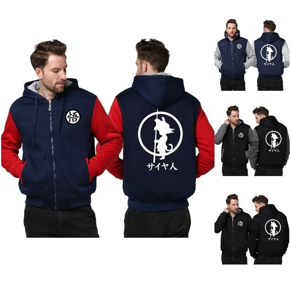 Аниме Драконий жемчуг толстовки мужские 2018 осенние тонкие Свитшоты модные