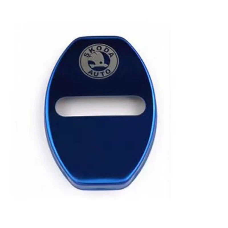 

For Skoda Octavia Fabia Superb Rapid Yeti 5JA601151A 4pcs Car Door Lock Buckle Cover Car Sticker Car Accessories