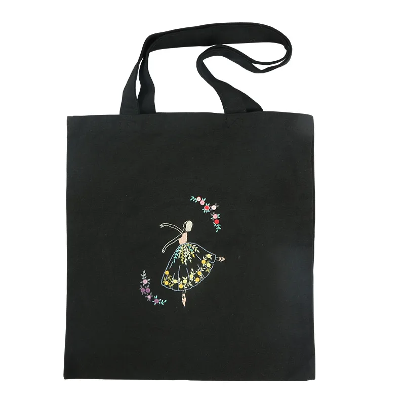 Набор для вышивки с изображением танцующей девочки холщовая сумочка сделай сам