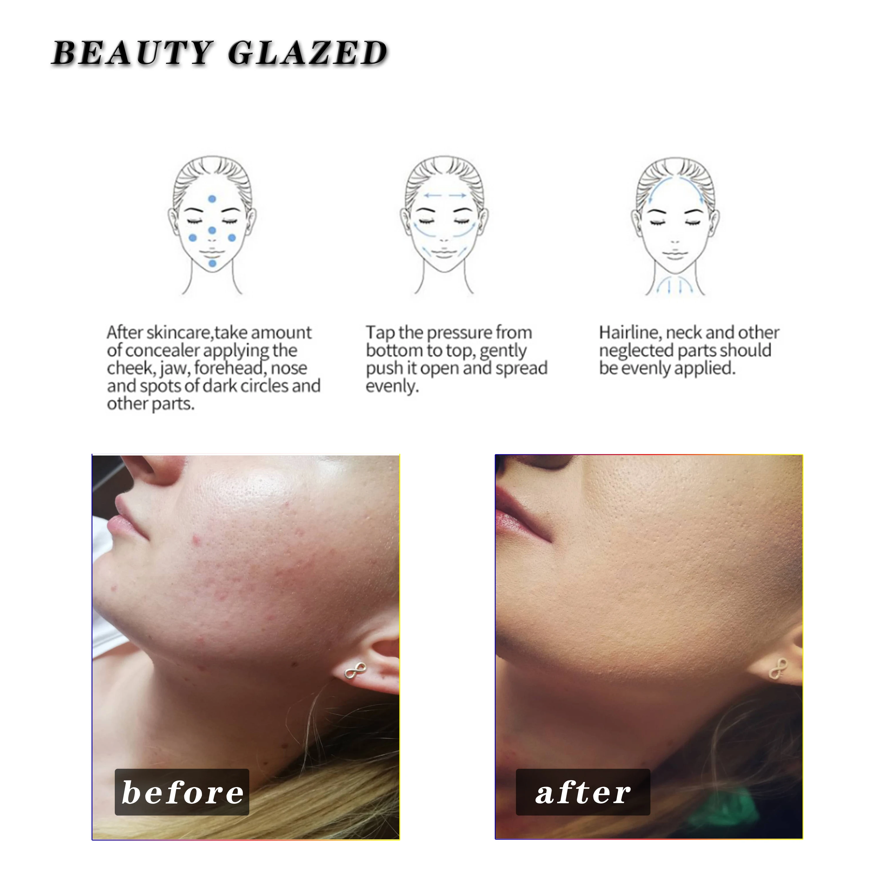2019 Beauty Glazed make up Cover base primer concealer palette cream makeup tatoo consealer face foundation |