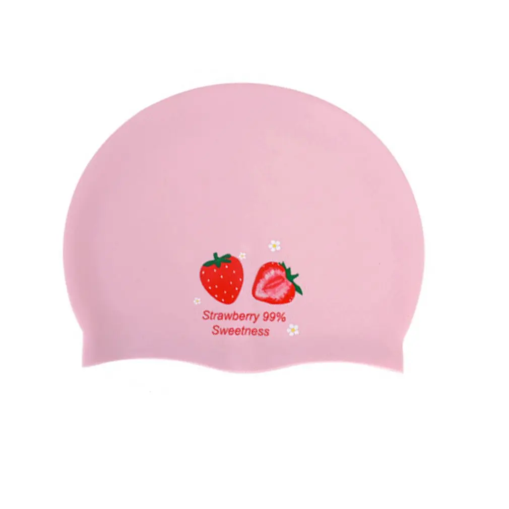 

Swimming Pool Cap PU Cartoon Dolphin Waterproof Hat for Boys and Girls Baby Ear Plug Protect Diving Equipment Kids Swim Caps