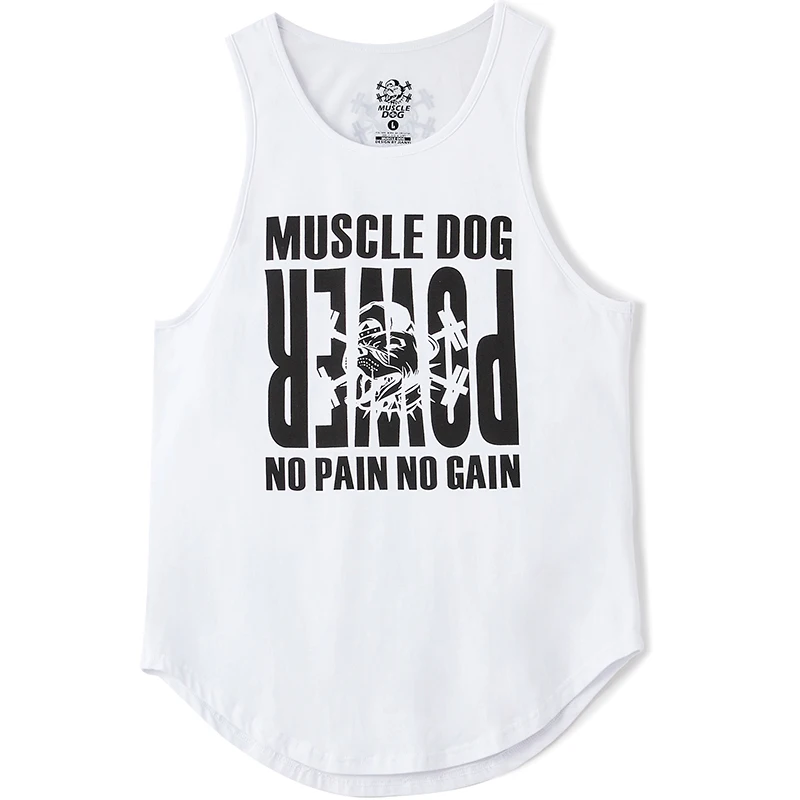 

Hip Hop Print White Vest Men Fitness Training Workout Sleeveless Singlets Muscle Mens Vest Casual Regatas Mens Clothing Eg50vs