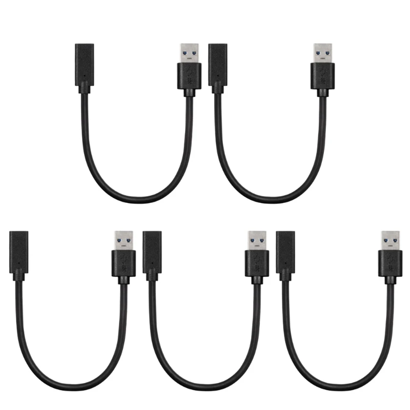 

T3EB 20cm /8inch USB 3.0 Model A to C Female Data Adapter Cable Fast Transmission More Convenient USB to USB Adapters Black