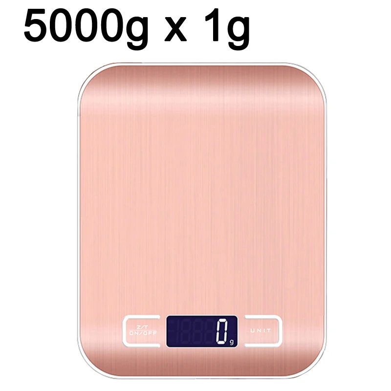 rose red-5kg Электрические кухонные весы на платформе с ЖК-дисплеем для приготовления пищи, кухни, Почтовые весы, весы, инструменты для приготовления пищи - Цвет: rose red-5kg