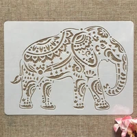 a4 29x21cm hand draw elephant diy layering stencils painting scrapbook coloring embossing album decorative template