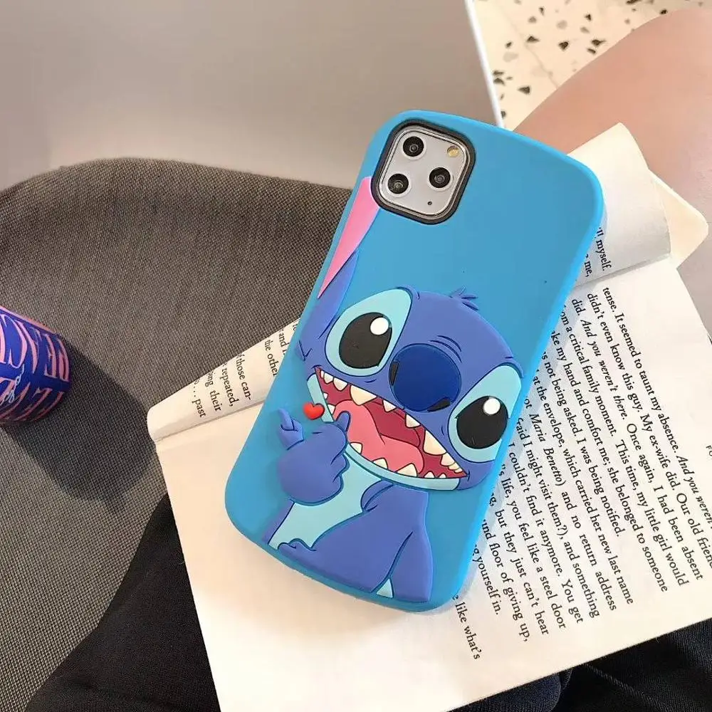 3D мультфильм милый тонкий стежок силиконовый чехол для iPhone 5 5s SE 5C 6 6s X XR Xs 11 Pro Max 7 8