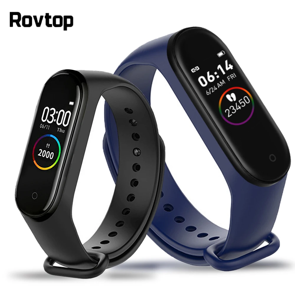 Rovtop M4 Смарт часы браслет 4 Спортивные Часы Монитор артериального давления пульса