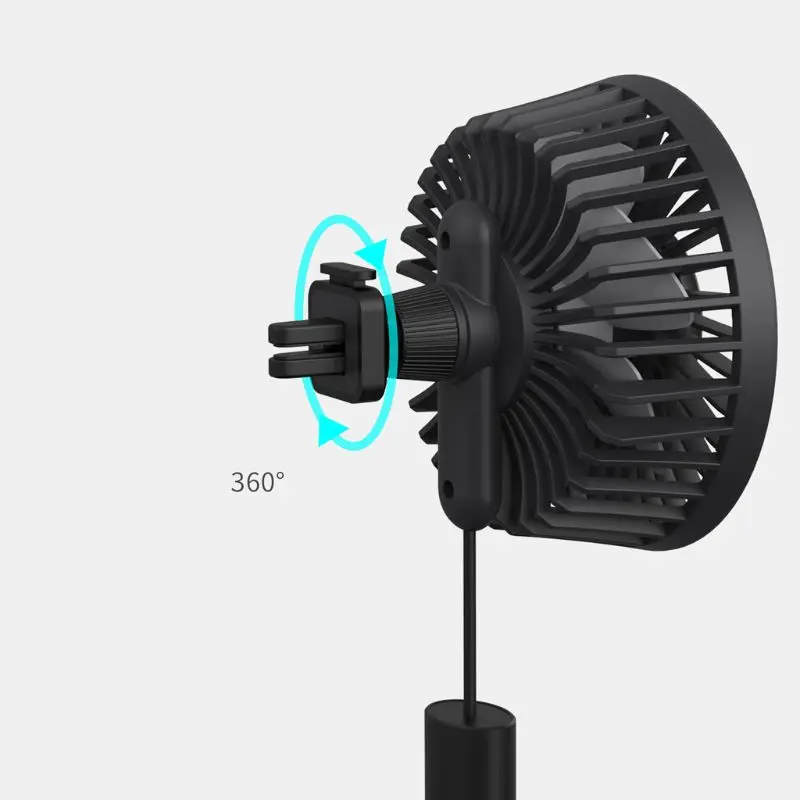 360 Degree Rotation 3-Speed Adjustable USB Fan for Car A/C Vent SUV Home Office | Компьютеры и офис