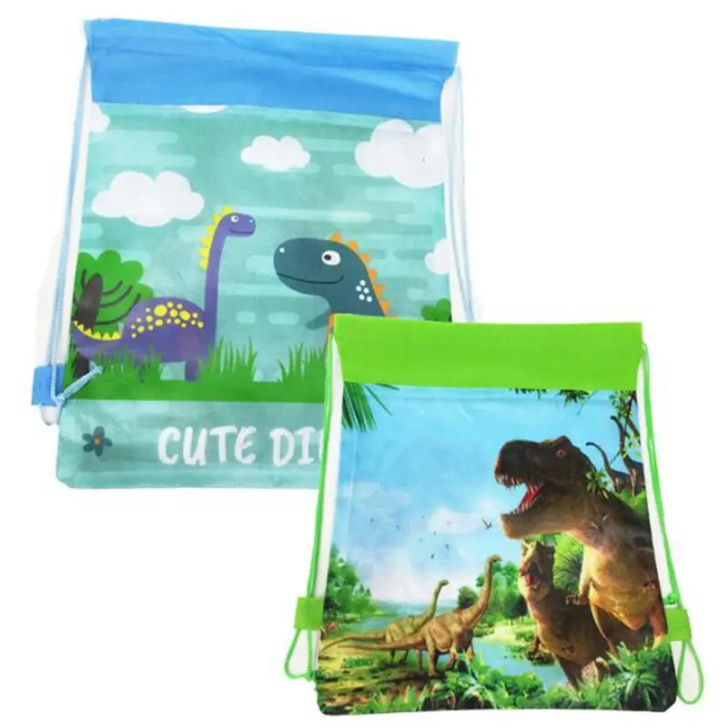1 шт. сумки на шнурке с динозавром из мультфильма Детские рюкзаки обувь для