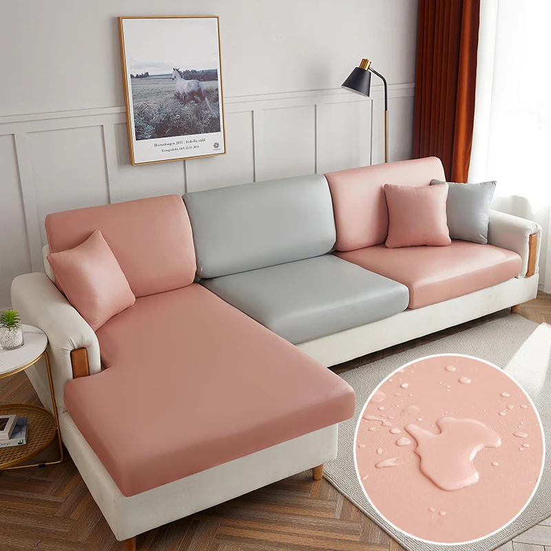 

Чехол для диванной подушки из искусственной кожи для дома, водонепроницаемый, маслостойкий, декоративный угловой чехол для дивана L-образно...