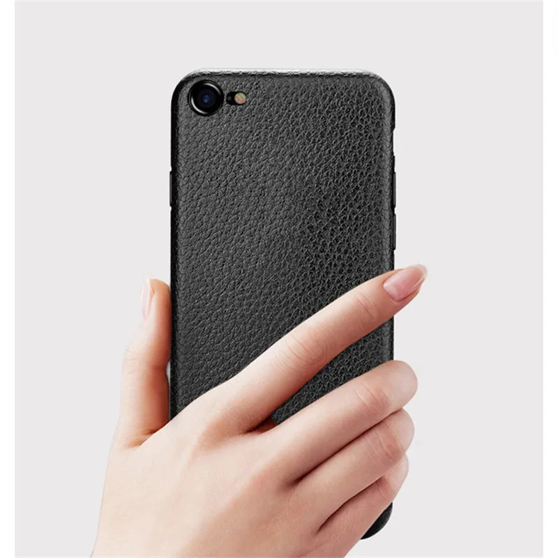 Роскошный кожаный чехол для iPhone 6 6S 8 Plus X Мягкий ТПУ силиконовый 7 7Plus чехлы