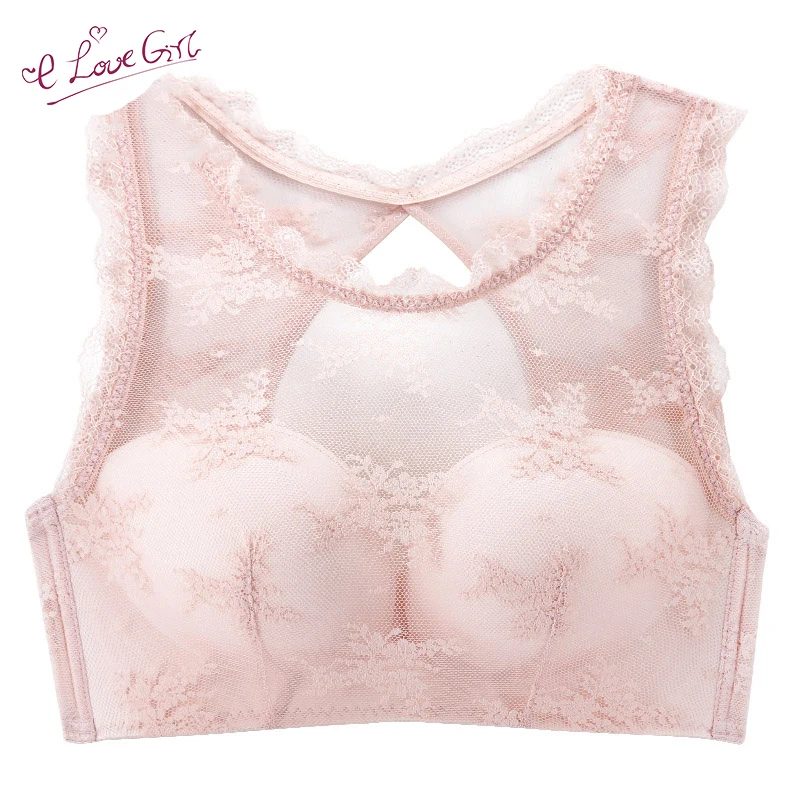 

Elovegirl Sexy Lace Sleep Underwear Wrapped Chest No Steel Ring Bra Female Summer New Products Vest Underwear Women