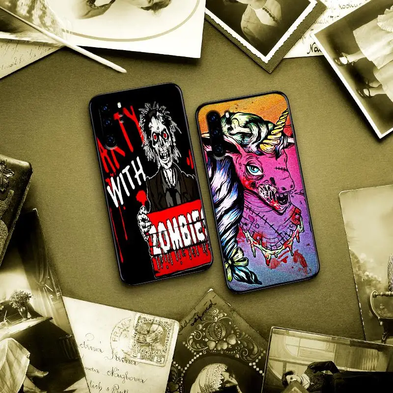 Мягкий силиконовый чехол для huawei P10 телефона Zombie Girl P20 2019 P8 P9 Mini P30 LITE P Smart Z 2018 Pro Coque |
