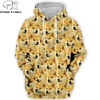 2019 fashion men 3d animal hoodies funny doge head sweatshirt deus god dogshiba inu printed unisex casual sweatshirtzip hoodie