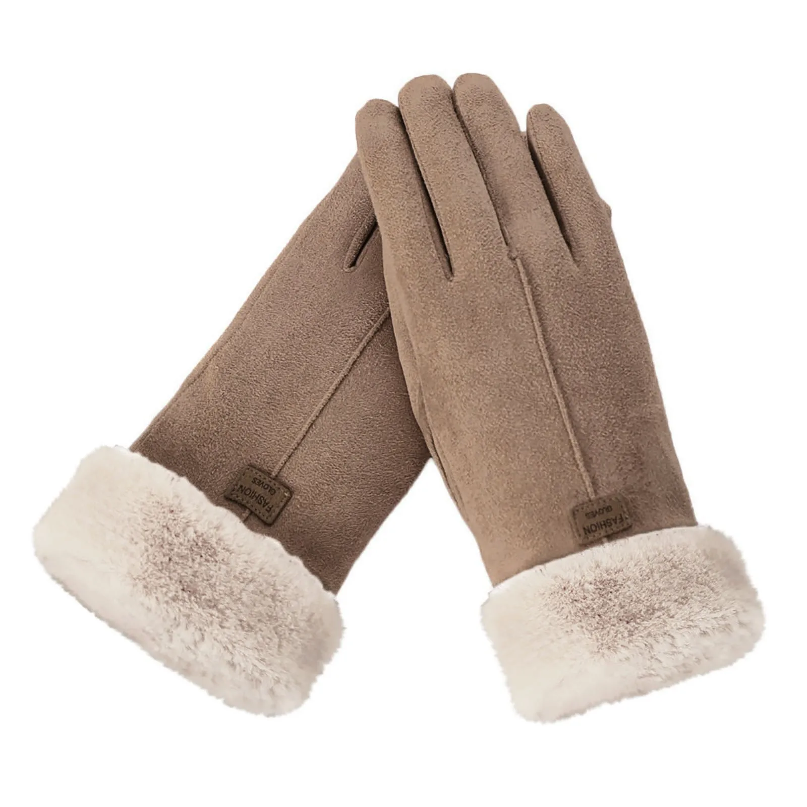 Зимние женские перчатки из флиса уличные теплые зимние с закрытыми пальцами для
