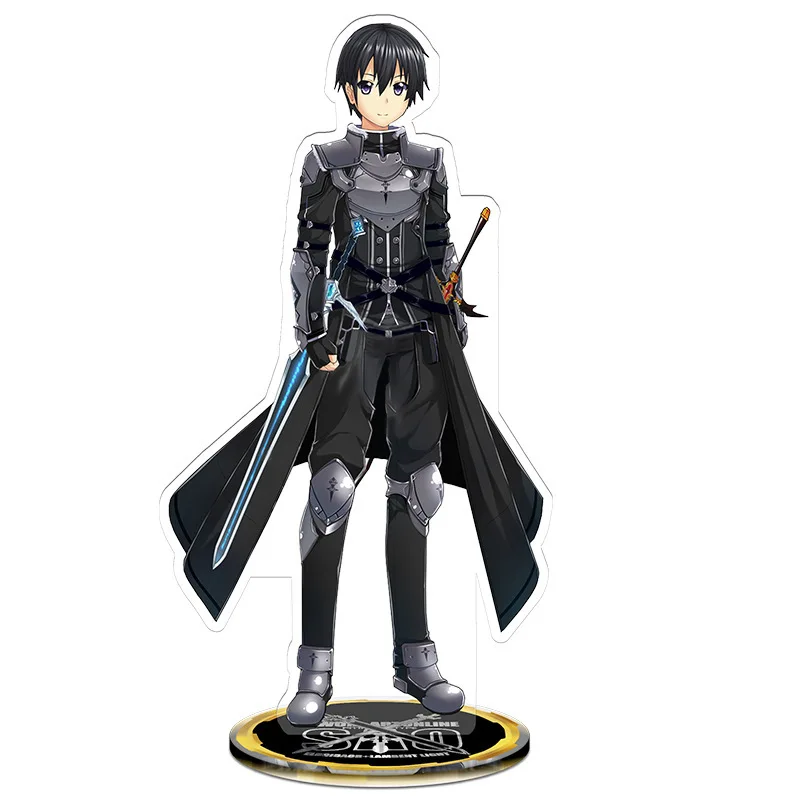 

Hot Anime Sword Art Online Key Chain Acrylic Figure Model Keychains Fashion Desk Decorated Stand Sign Keyring Gift For Woman Man