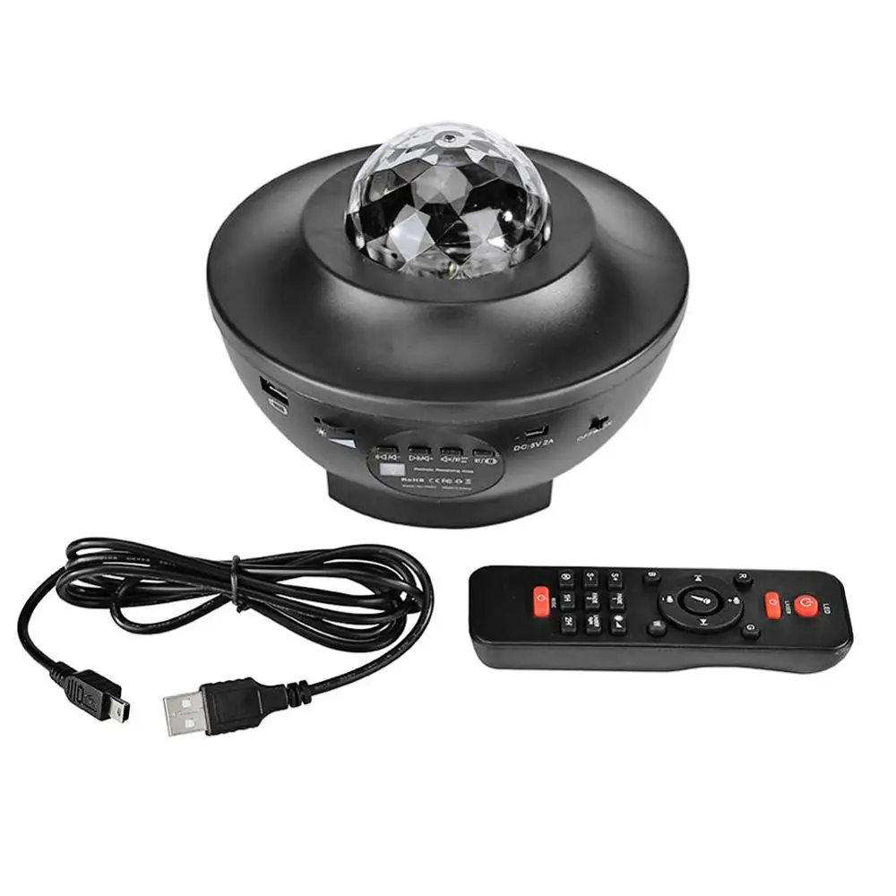 

Star Projector Galaxy LED Star Night Light Lamp Music Starry Water Wave Galaxy Projector Light Bluetooth Sound-Activated Light