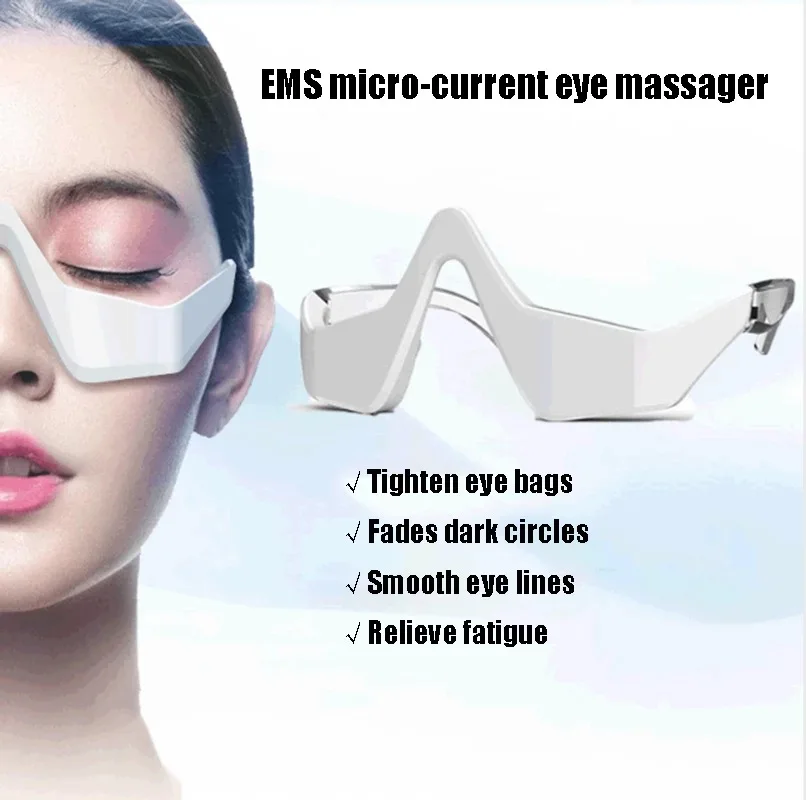 

EMS Micro Current Eye Massage Instrument Eye cream introduction instrument Fade Fine Lines Remove Dark Circles Care Device