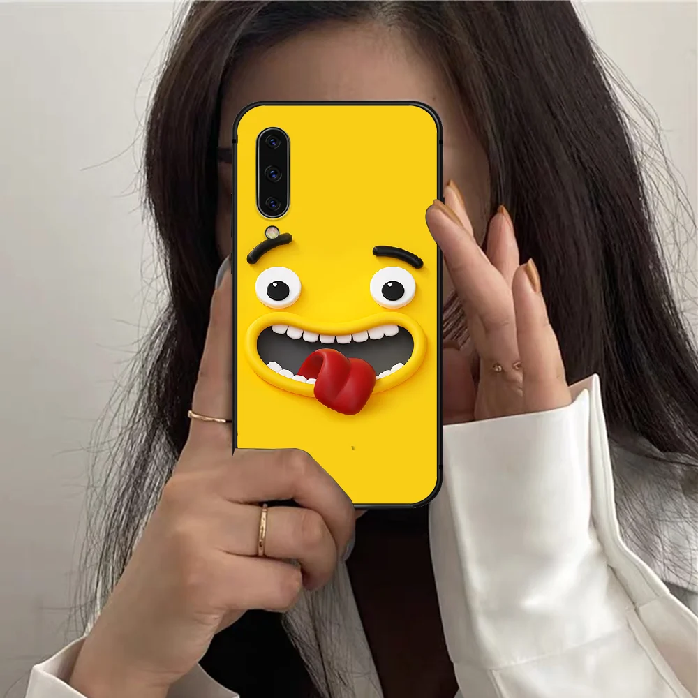 

Cute Funny Face Mask Phone Case For Samsung Galaxy A 72 52 71 70 51 41 40 31 30 21 20 10 S J 5 6 7 2017 2018 black Funda 3D