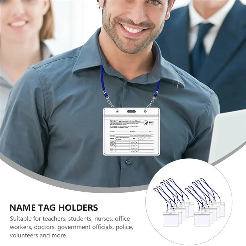 

5/10Pcs Chic Vaccination Card Protector ID Card Name Tag Badge Cards Holder