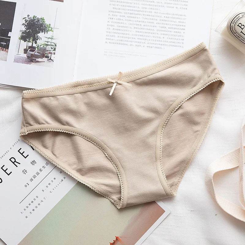 Женские трусики с бантом Новинка 2019 удобные короткие женские кружевные