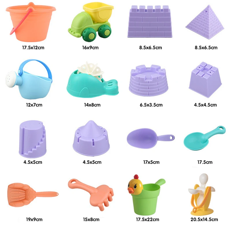 

Outdoor Summer Soft Rubber Sand Beach Toys Children Mold Children's Water Pool Large Shovel Sand Tool Set Beach Toys For Kid
