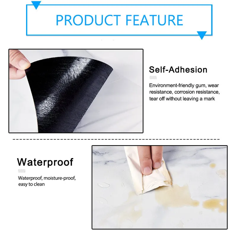 20 шт. самоклеящиеся водонепроницаемые мраморные ПВХ наклейки на пол | Дом и сад