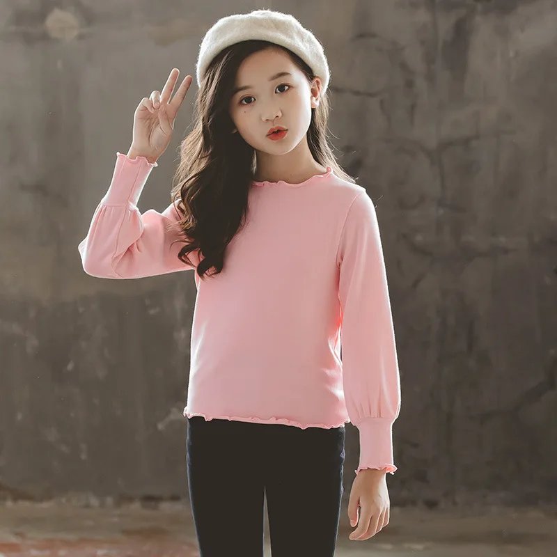 2021 Осенняя хлопковая рубашка для маленьких девочек топы ярких цветов с длинными