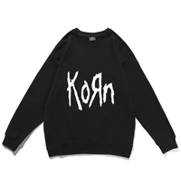 new korn rock band letter pullover men women hip hop casual hoodies round neck high street sweatshirt unisex fashion sweatshirts