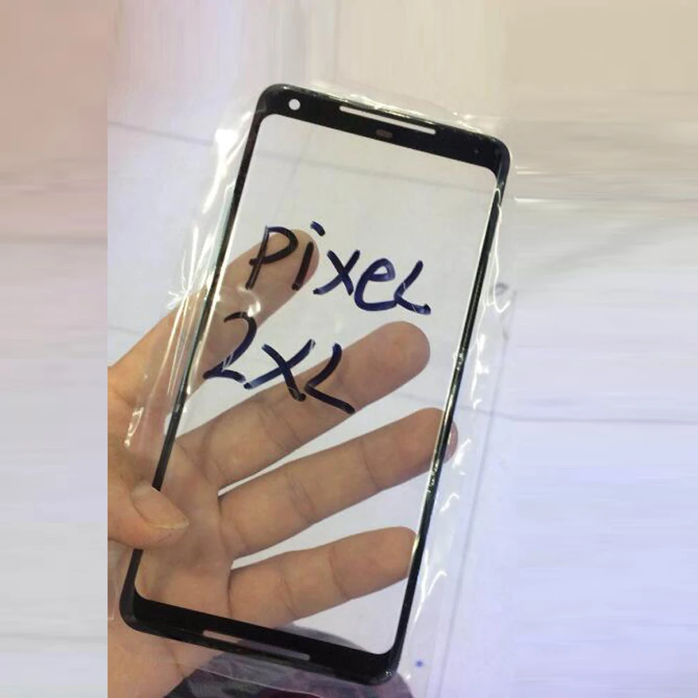 Оригинальный Лучший черный Pixel2 XL Внешний стеклянный объектив Передняя панель