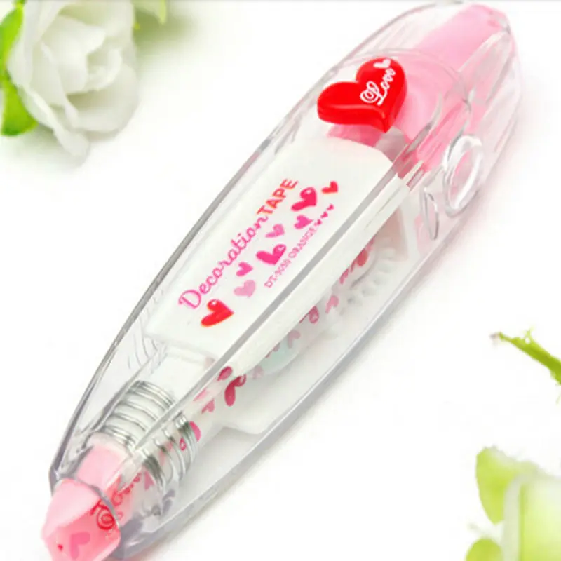 

1 Pc Portable Push Correction Tape New Kawaii Decorative Student School Stationery Corrections Supplies Colors Random