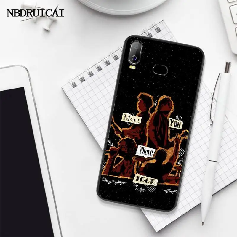 PENGHUWAN 5SOS 5 секунд лета ТПУ черный чехол для телефона Корпус Samsung A10 A20 A30 A40 A50 A70 A71 A51 A6