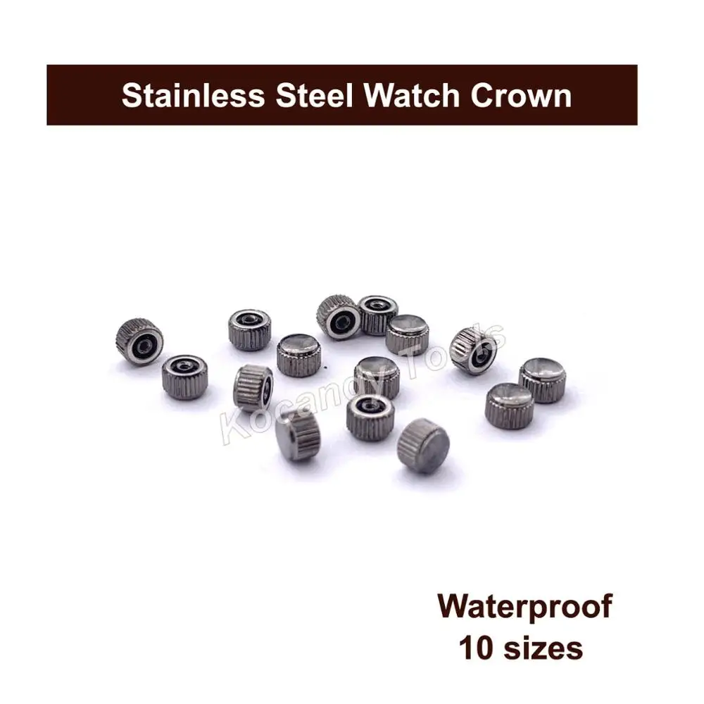 Водонепроницаемые запасные части для короны часов набор ремонта в ассортименте