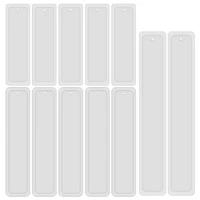 12 pcsset rectangle silicone bookmark mold diy bookmark mould making epoxy resin jewelry