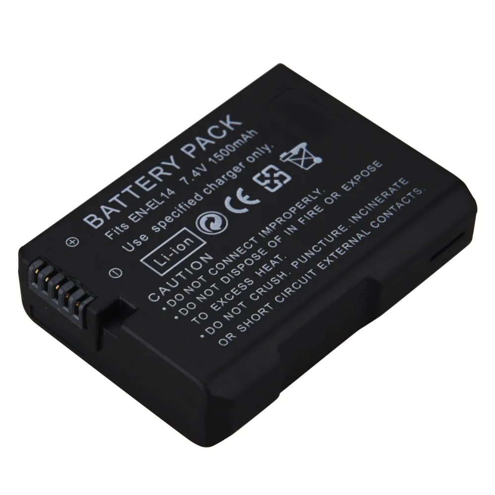 2019 FGHFG 1500 мА/ч EN EL14 EL14a Батарея пакет для Nikon P7200 P7700 P7100 D5500 D5300 D5200 D3200 D3300 D5100 D3100| |