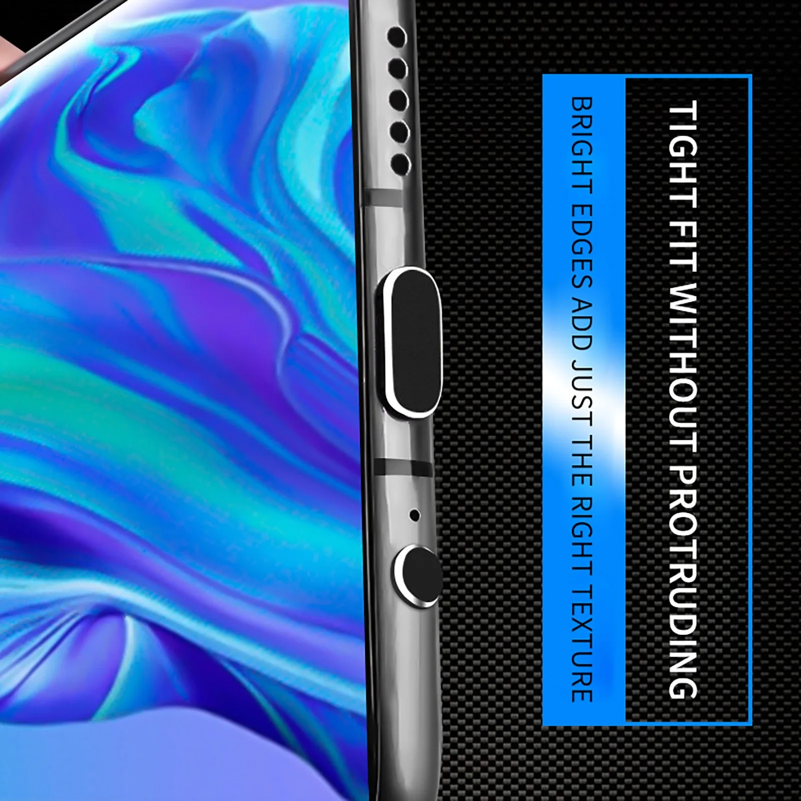 Пылезащитная заглушка для телефона типа C из алюминиевого сплава USB Type-C Android Samsung