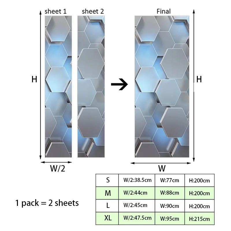 

Scenery Wood Grain Door Sticker Vinyl Adhesive Waterproof Removable Wallpaper Poster Room Decoration Mural Geometric patterns