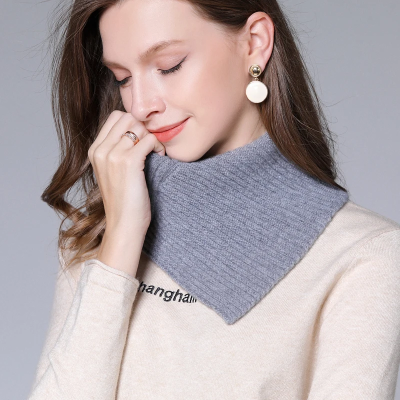 Новинка Осень зима треугольный кашемировый воротник модный теплый 100% чистый